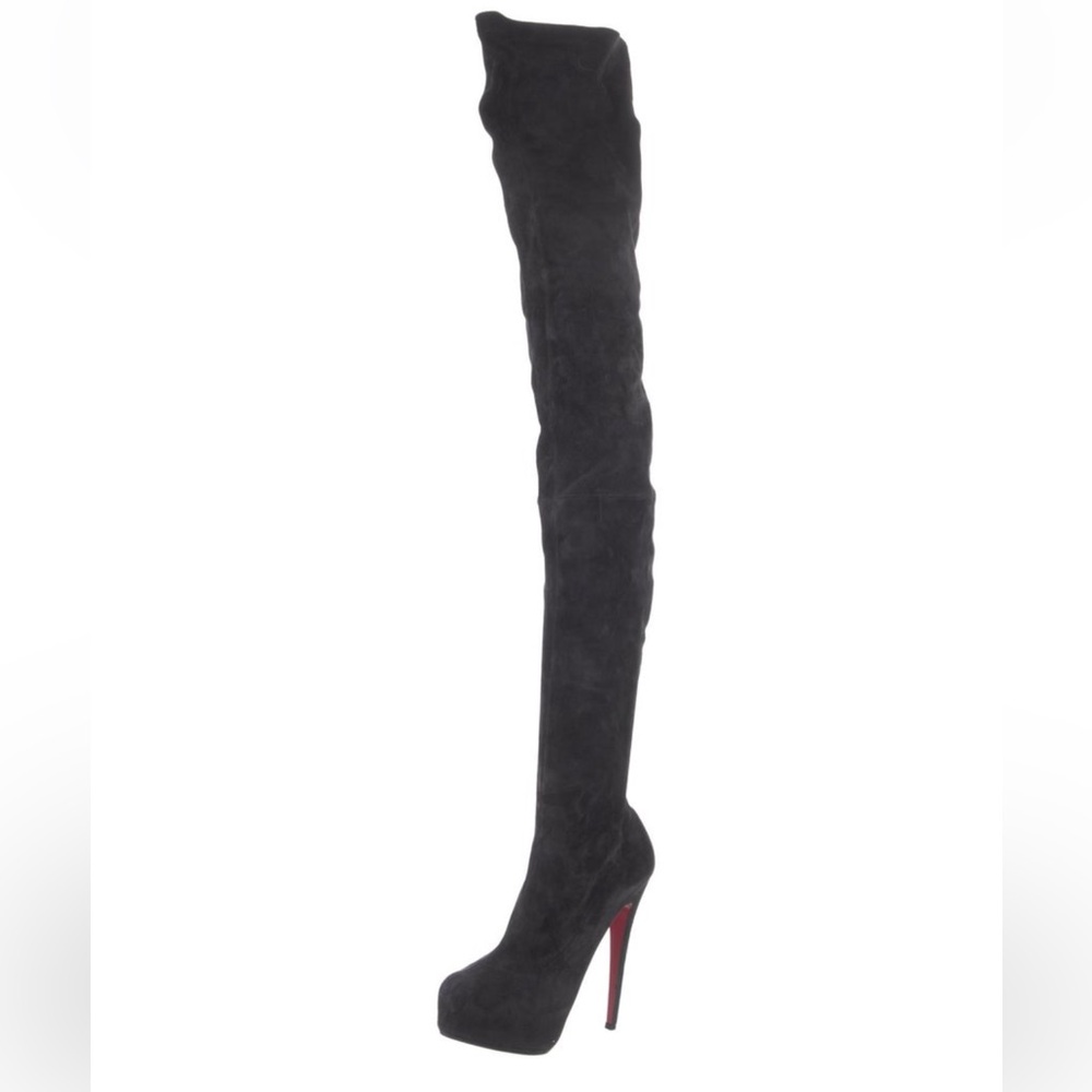 Christian Louboutin Black Over the Knee Boots